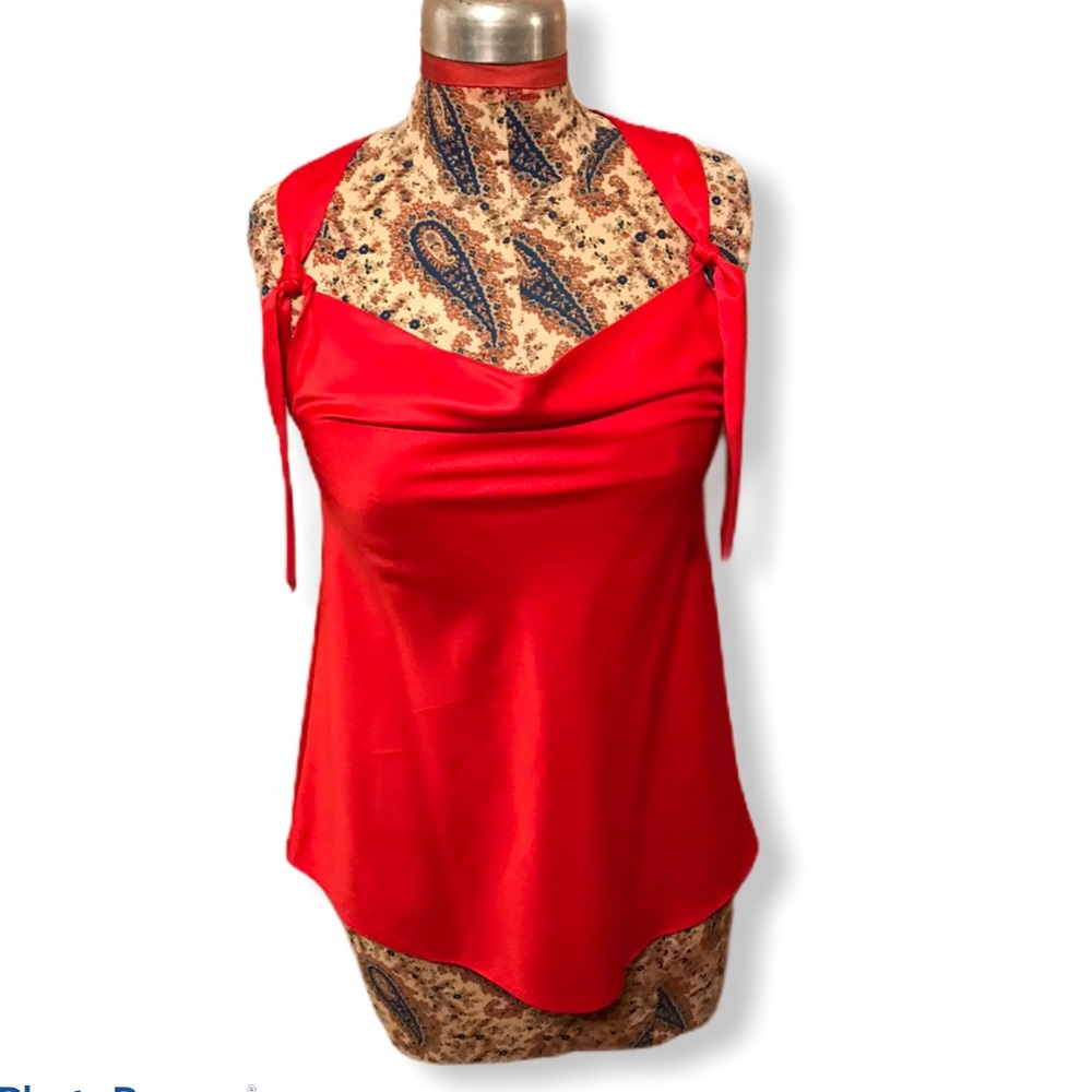 Satin cross back cami